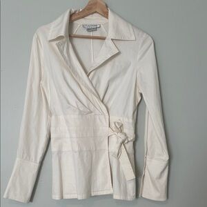 Vintage Kay Unger Wrap Top / Light Blazer